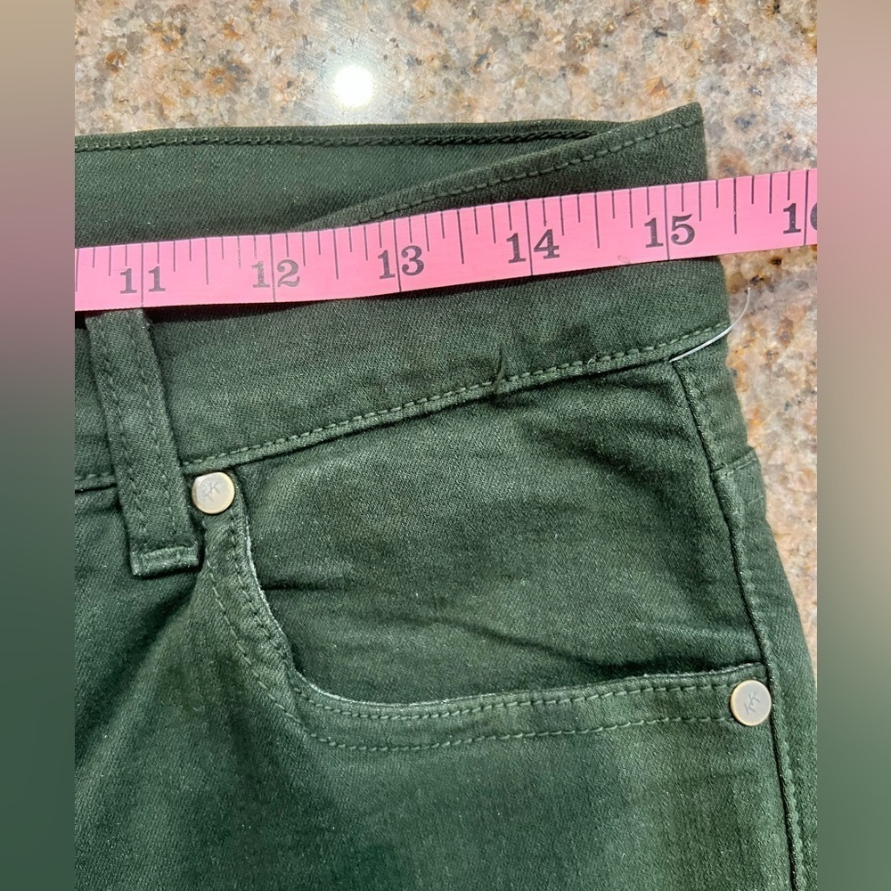 Karen Kane 3L82138 Forest Green Zuma Crop Stretch Denim Skinny Jeans, Size 10 - Picture 5 of 9